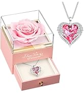 Amazon.com: NEWNOVE Preserved Real Purple Rose with Angle Wings